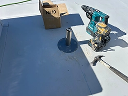 シート防水　脱気筒の取り付け